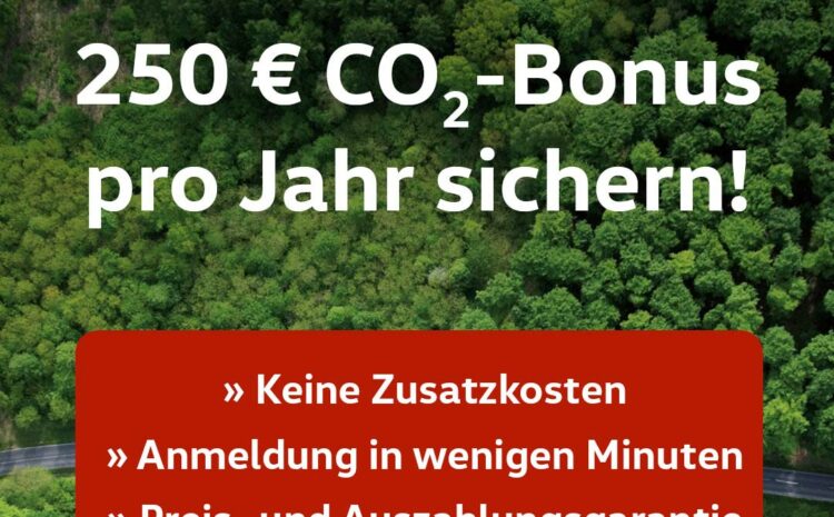  250€ CO₂-Bonus für e-Autos!