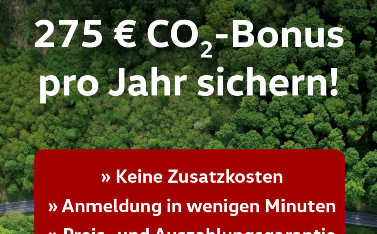  400€ CO₂-Bonus für e-Autos!