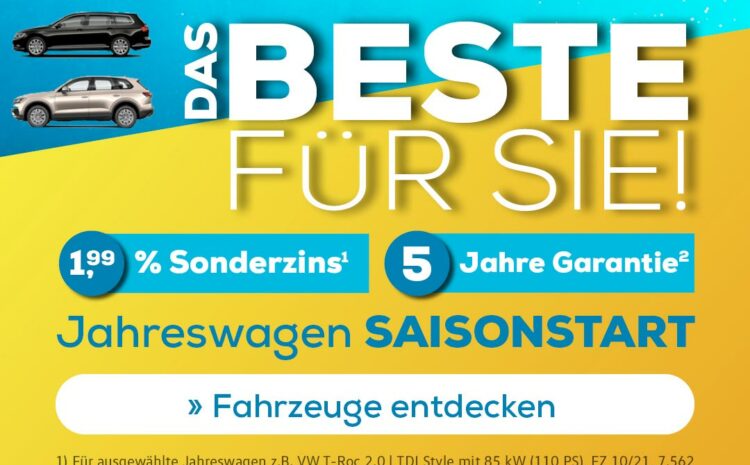  1,99% Jahreswagen Sonderfinanzierung