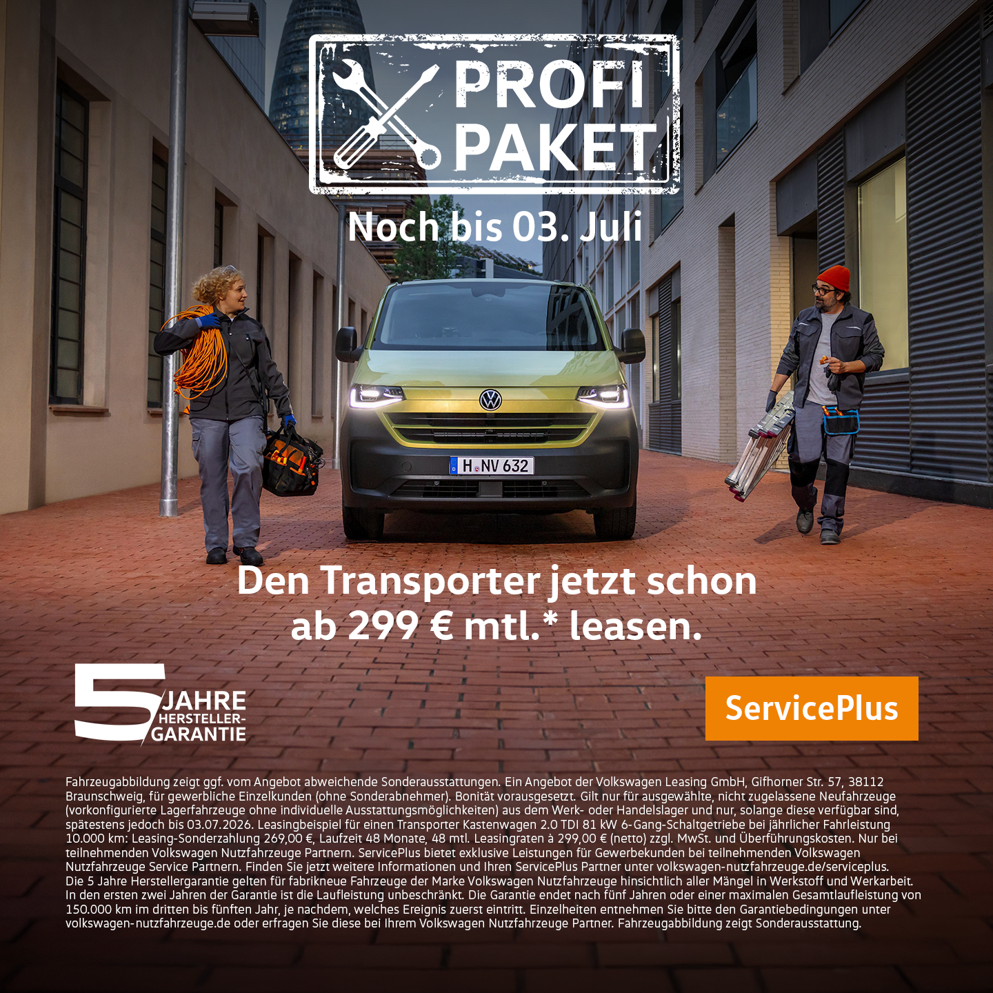 VWN_Taktikkampagne_Social_1zu1_Logo BEITRAG VW Transporter Profi Paket