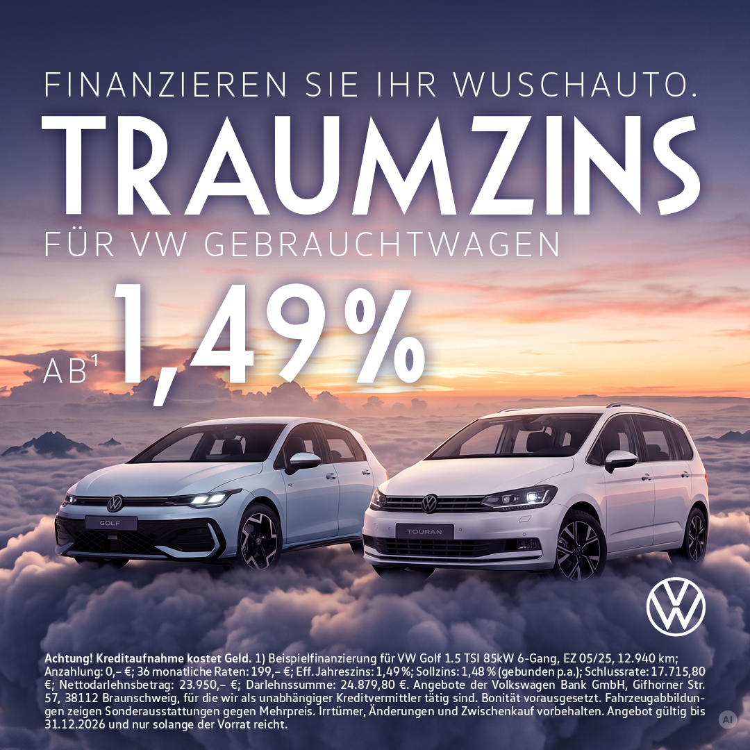 VW 1,49% Sonderzins Aktion